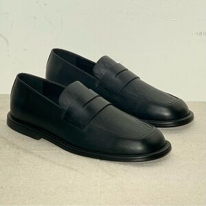 COS atelier new without a box black perforated leather men's loafers size 42